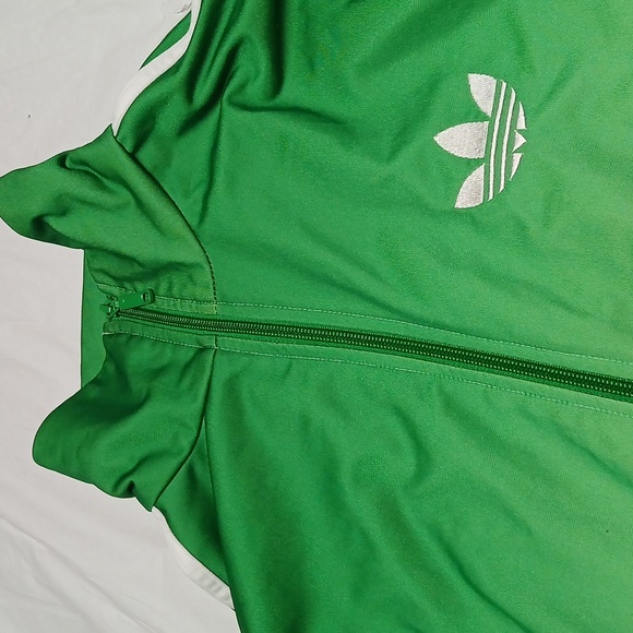 Adidas Originals Firebird Trefoil Track Jacket Green & White Ombre Men's Large - Picture 5 of 16